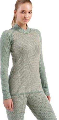 Devold Kvitegga Merino 230 Cross Neck naisten kerrastopaita, Raw White
