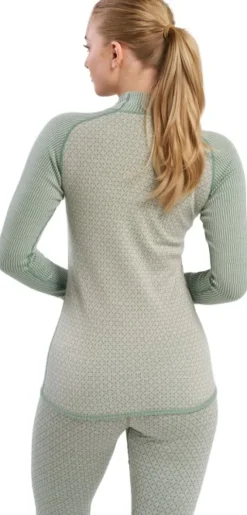 Devold Kvitegga Merino 230 Cross Neck naisten kerrastopaita, Raw White