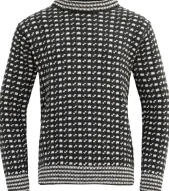 Devold Original Islender Wool Sweater Unisex villapaita, Anthracite/Off White