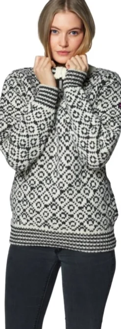 Devold Svalbard Sweater Zip Neck Unisex Off White/Anthracite