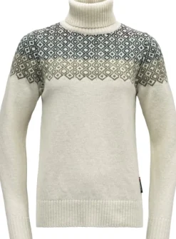 Devold Syvde Wool High Neck villapaita, valkoinen