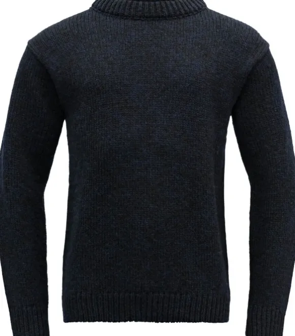 Devold Unisex Nansen Sweater Crew Neck villapusero, tummansininen