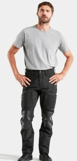 Didriksons Isac -tekniset ulkoiluhousut, unisex, musta