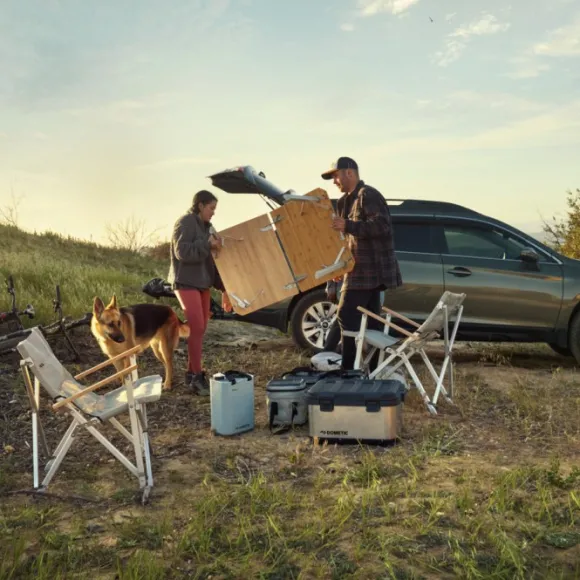 Dometic Compact Camp Table Bamboo taitettava retkipöytä