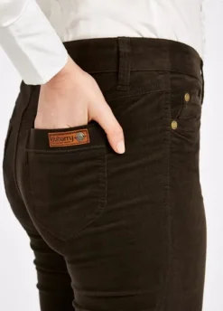 Dubarry Honeysuckle Cord Pants naisten housut, tummanruskea