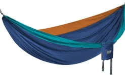 Eno DoubleNest Bluesign kahden hengen riippumatto, sininen/sinivihreä/oranssi