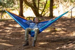 Eno DoubleNest Bluesign kahden hengen riippumatto, tummansininen/vihreä