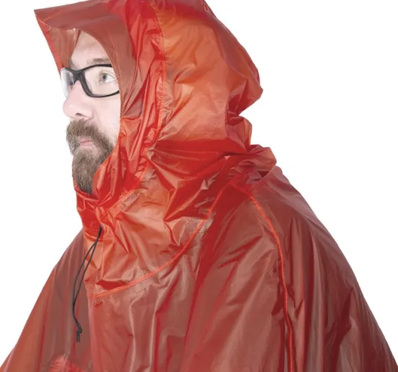 Exped Bike + Hike Poncho UL sadeviitta, Dark Lava