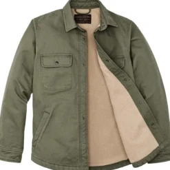 Filson Fleece Lined Jacket-Shirt paitatakki, Service Green