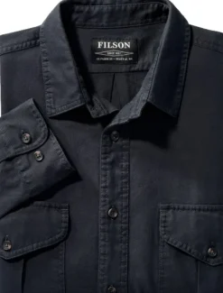 Filson Lightweight Alaskan Guide Shirt flanellipaita, sinimusta