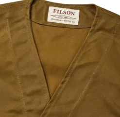 Filson Oil Tin Cloth Vest vahattu liivi, Dark Tan