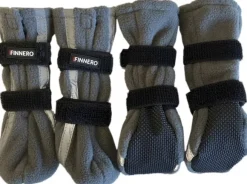 FinNero Hundsko HALLA koiran tossut, XL, 4-pack, Reflex Grå