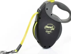Flexi Neon Giant L, musta/neon, 8 m