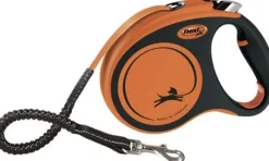 Flexi XTREME nauhakelatalutin L, 5 m, musta/oranssi
