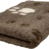 Foxy Fur Dog Mat Thermo Brown Paw 100 x 75 cm