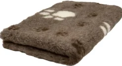 Foxy Fur Dog Mat Thermo Brown Paw 100 x 75 cm