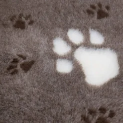Foxy Fur Dog Mat Thermo Brown Paw 100 x 75 cm