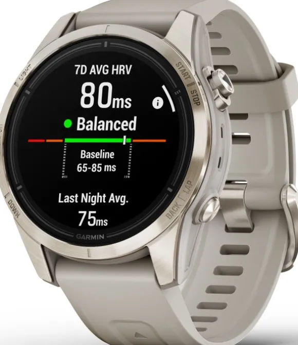 Garmin EPIX PRO (G2) 42mm Sapphire Soft Gold with Light Sand Band