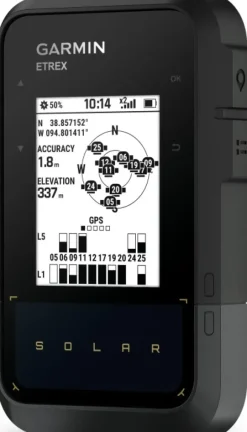 Garmin eTrex Solar käsinavigaattori aurinkokennolatauksella