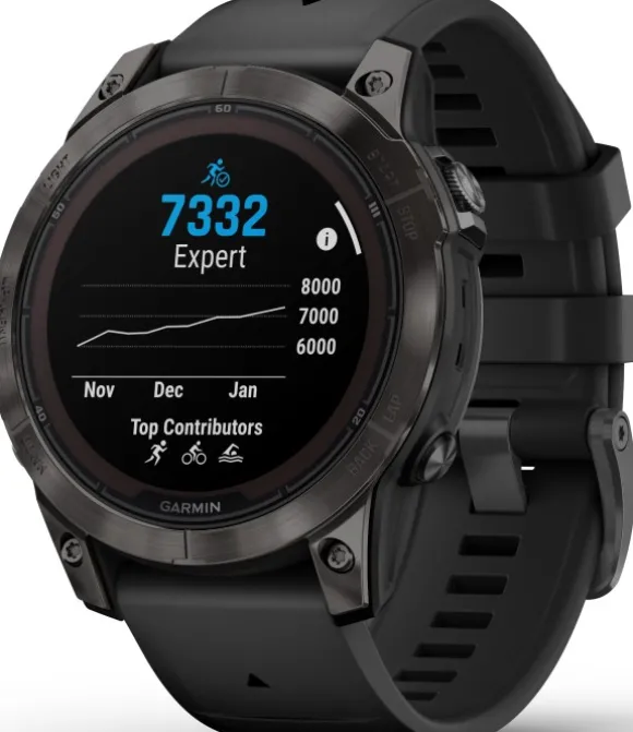 Garmin Fenix 7 Pro Sapphire Solar Carbon Grey DLC Titanium with Black Band