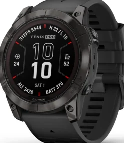 Garmin Fenix 7X Pro Sapphire Solar Carbon Grey DLC Titanium with Black Band