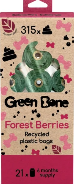 Green Bone Forest koirankakkapussit, 21 rullaa, 315 kpl