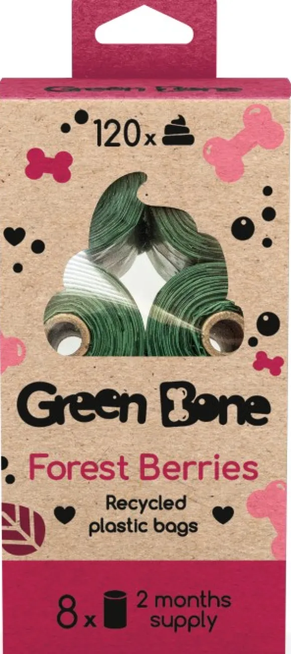 Green Bone Forest koirankakkapussit, 8 rullaa, 120 kpl