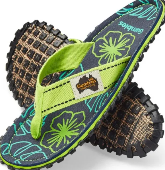 Gumbies Islander Lime Hibiscus Unisex