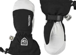 Hestra Army Leather Heli Ski Jr lasten kintaat, musta