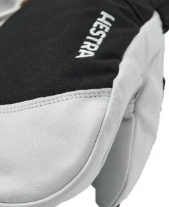 Hestra Army Leather Heli Ski Jr lasten kintaat, musta