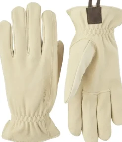 Hestra Chamois Work Glove nahkakäsine, luonnonvaalea