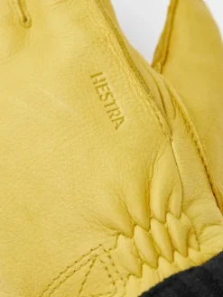 Hestra Deerskin Primaloft Rib nahkahanska, keltaruskea