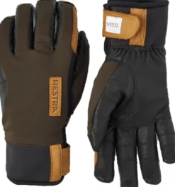 Hestra Ergo Grip Active Wool Terry 5 finger hanskat, unisex, tummanvihreä/musta