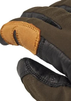 Hestra Ergo Grip Active Wool Terry 5 finger hanskat, unisex, tummanvihreä/musta
