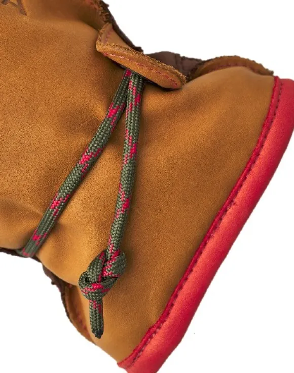 Hestra Wakayama 5 finger nahkahanskat, unisex, ruskea