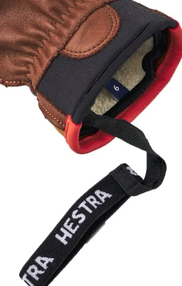 Hestra Wakayama 5 finger nahkahanskat, unisex, ruskea