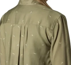 Härkila Abigail L/S Shirt Women Dust Green/Flying Ducks