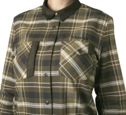 Härkila Aivak L/S Shirt naisten flanellipaita, Antique Bronze