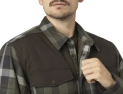 Härkila Asmund Insulated Wool Shirt paita, Willow Green/Phantom