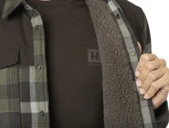 Härkila Asmund Insulated Wool Shirt paita, Willow Green/Phantom