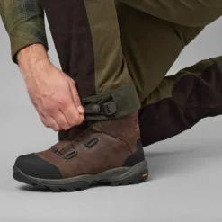 Härkila Driven Hunt HWS Leather Trousers metsästyshousut, Willow Green/Shadow Brown