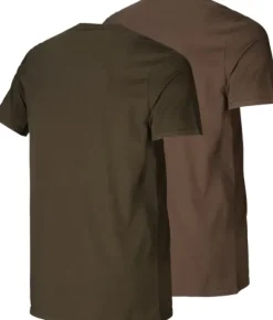 Härkila Härkila Graphic T-Shirt 2-Pack Willow Green/Slate Brown