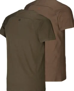 Härkila Härkila Logo T-Shirt 2-Pack Willow Green/Slate Brown