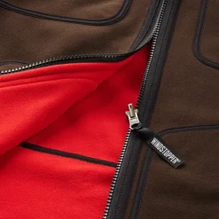 Härkila Kamko Fleece Women naisten kääntöfleecetakki, ruskea/punainen