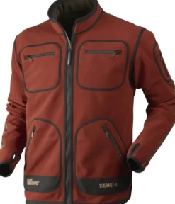 Härkila Kamko Windstopper -fleecetakki, punainen/ruskea