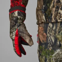 Härkila Moose Hunter 2.0 GTX metsästyskäsineet MossyOak Break-Up, camo/punainen