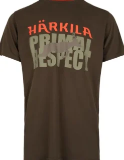 Härkila Respect T-shirt puuvillainen t-paita, ruskeavihreä