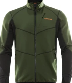 Härkila Scandinavian Fleece Jacket fleecetakki, vihreä/musta