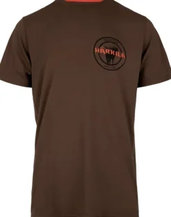 Härkila Stag Badge T-shirt puuvillainen t-paita, ruskeavihreä