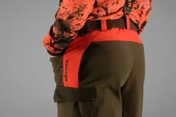 Härkila Wildboar Pro Housut Orange Blaze/Willow Green